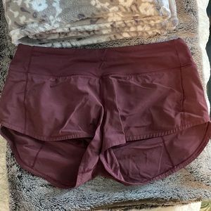 Maroon Lululemon shorts
